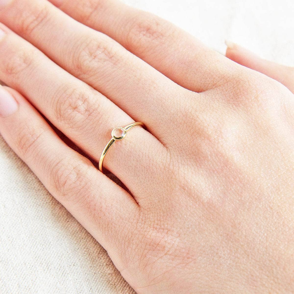 Rose Quartz Silver or Gold Ring