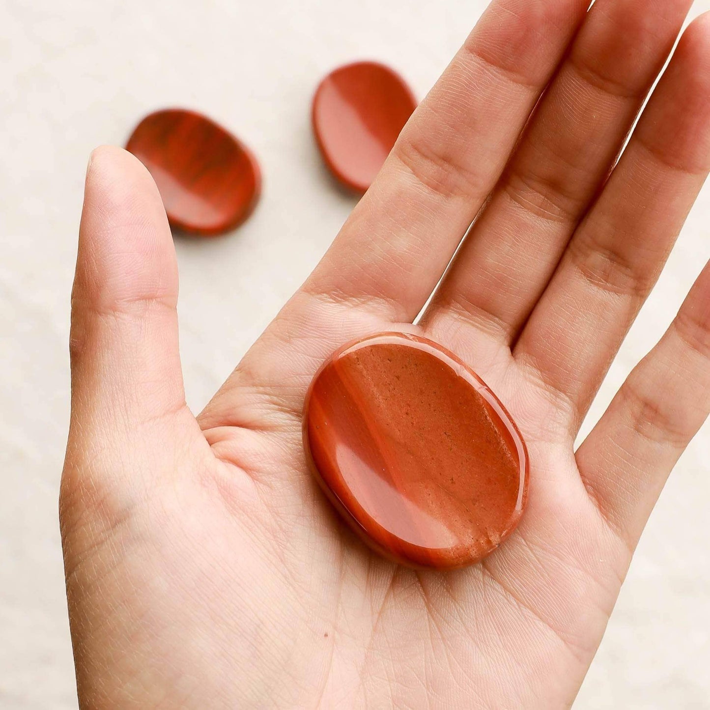 Red Jasper Worry Stone