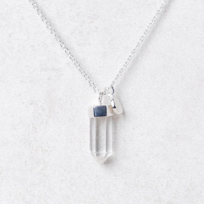 Delicate Clear Quartz Crystal Point Necklace