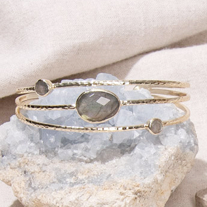Labradorite Gold or Silver Bracelet