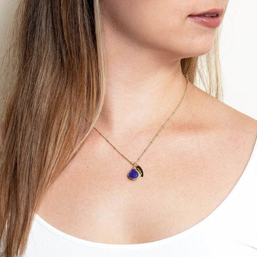 September Blue Sapphire Birthstone Necklace