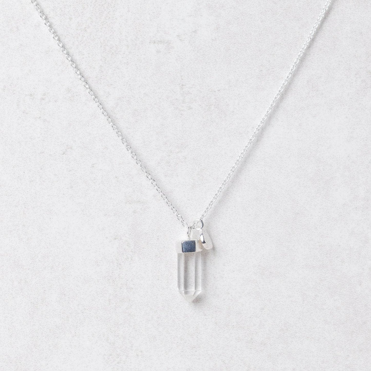 Delicate Clear Quartz Crystal Point Necklace