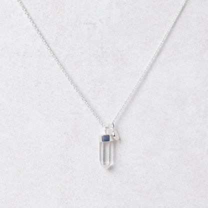Delicate Clear Quartz Crystal Point Necklace