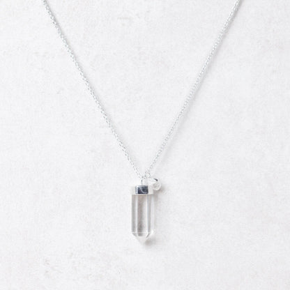 Clear Quartz Crystal Point Necklace