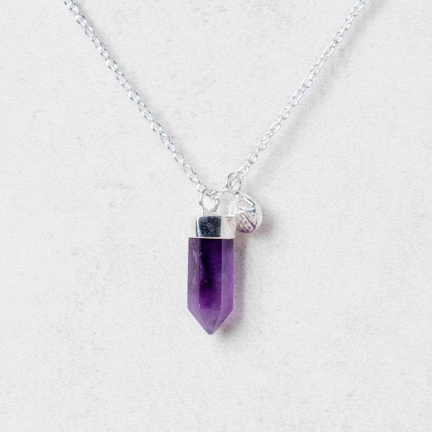 Delicate Amethyst Crystal Point Necklace