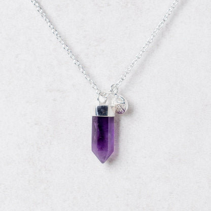 Delicate Amethyst Crystal Point Necklace