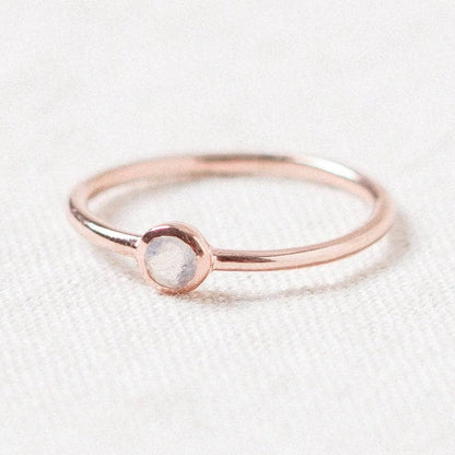 Rainbow Moonstone Silver, Gold or Rose Gold Ring