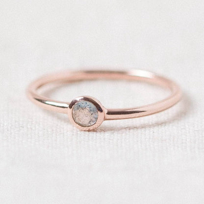 Rainbow Moonstone Silver, Gold or Rose Gold Ring