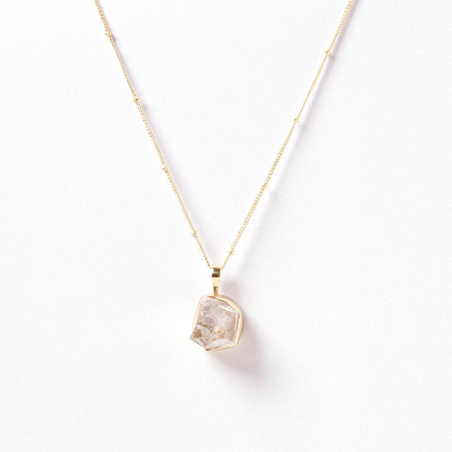 Clear Quartz Raw Crystal Necklace