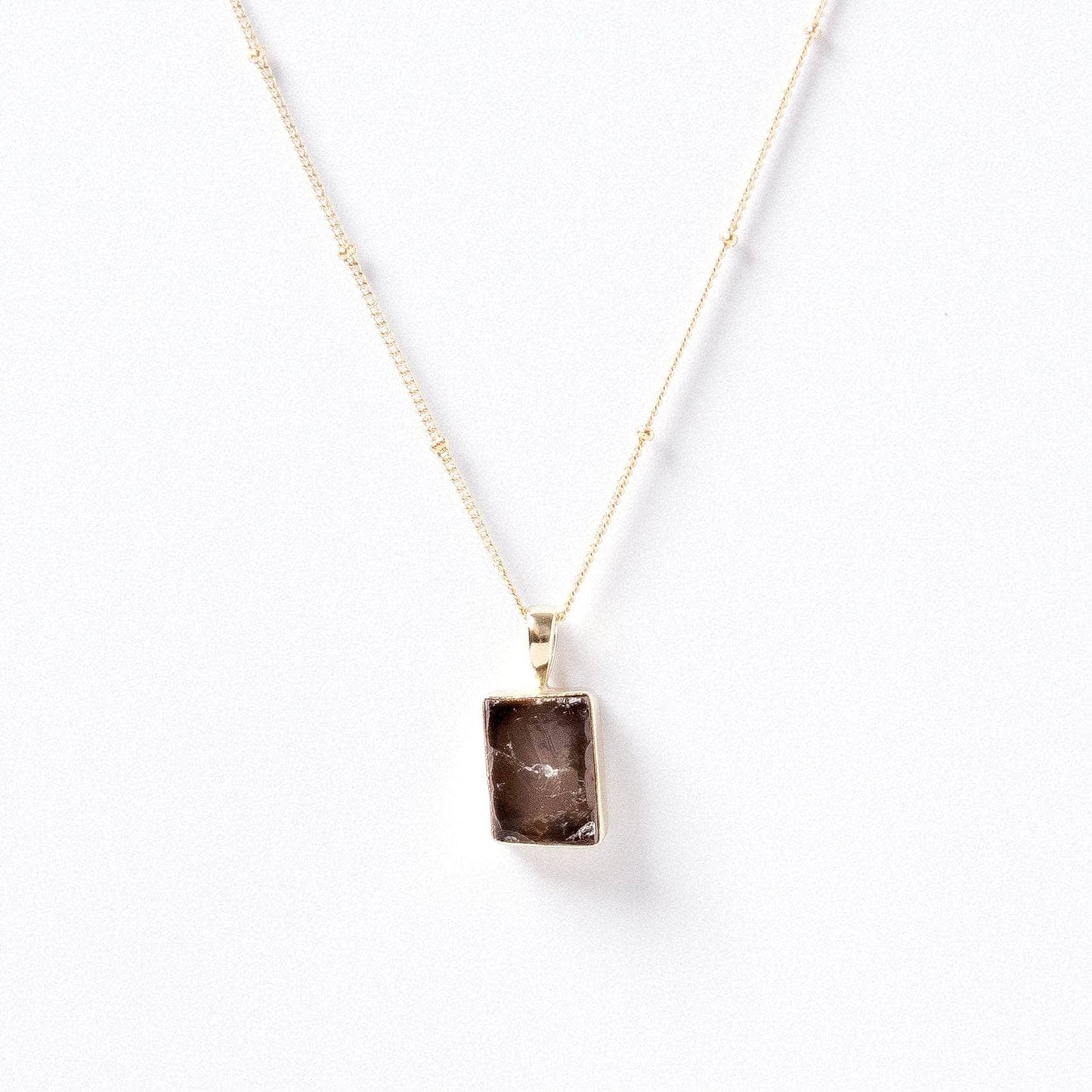 Smoky Quartz Raw Crystal Necklace
