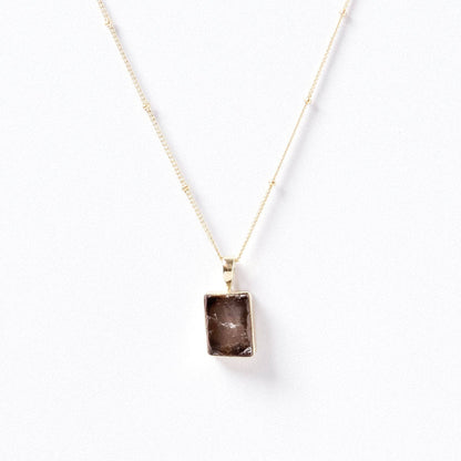 Smoky Quartz Raw Crystal Necklace