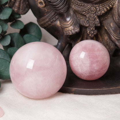 Rose Quartz Sphere with Tripod