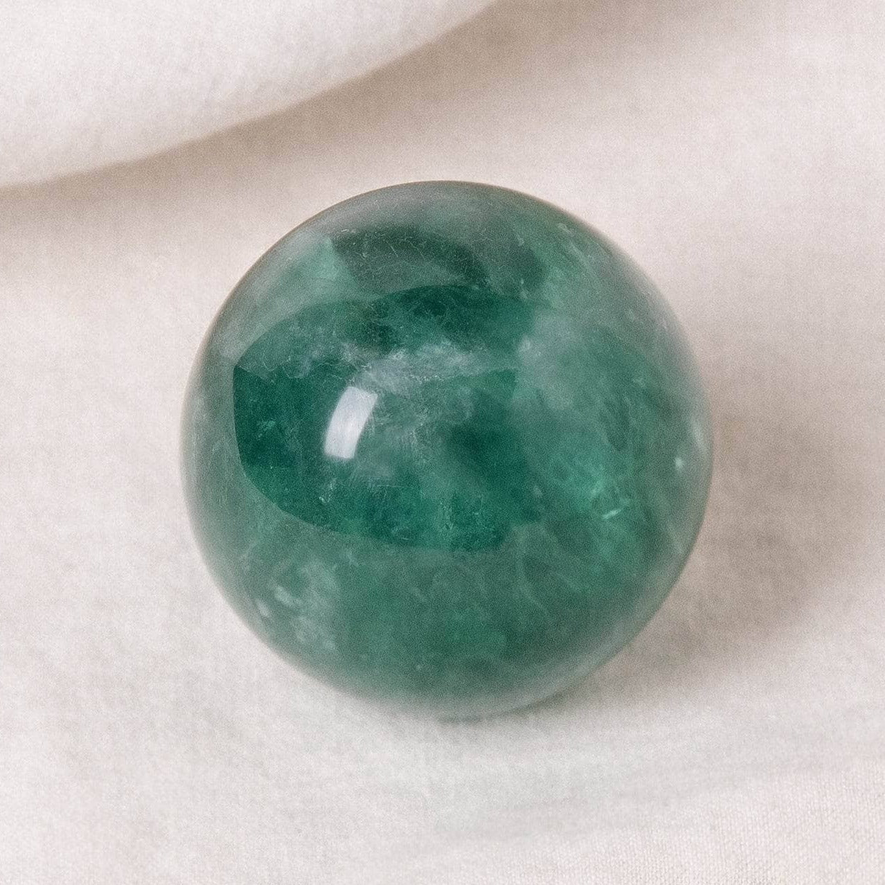 Green Rainbow Fluorite Sphere with Tripod - AAA Premium Quality