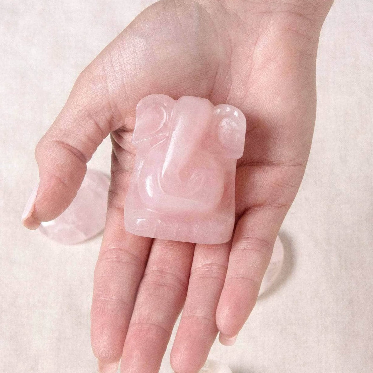 Rose Quartz Ganesh