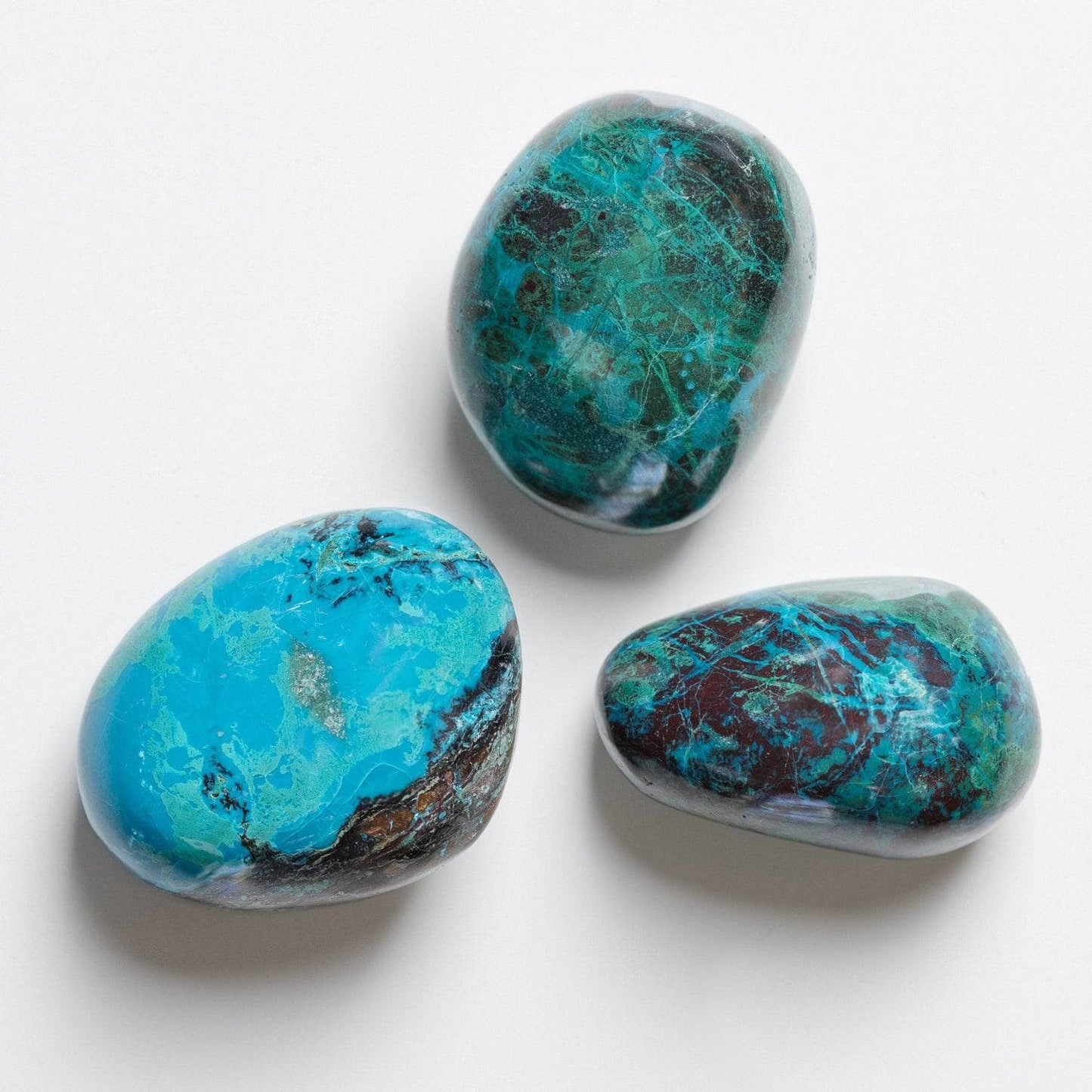 Rare Peruvian Chrysocolla Palm Stone