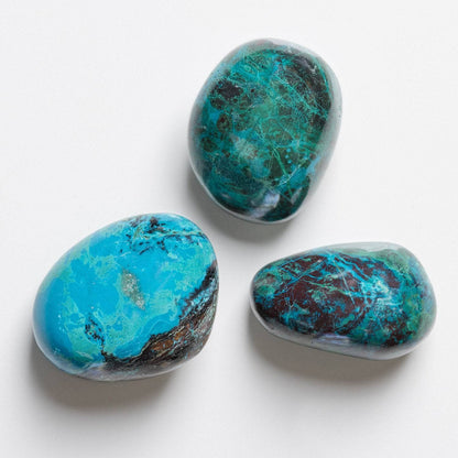 Rare Peruvian Chrysocolla Palm Stone