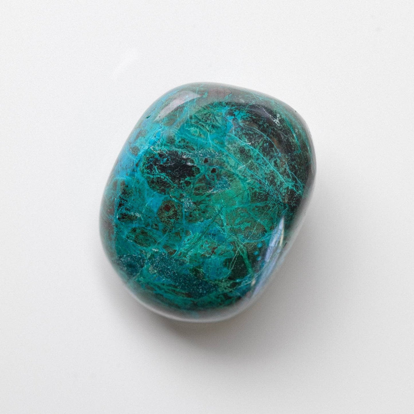 Rare Peruvian Chrysocolla Palm Stone