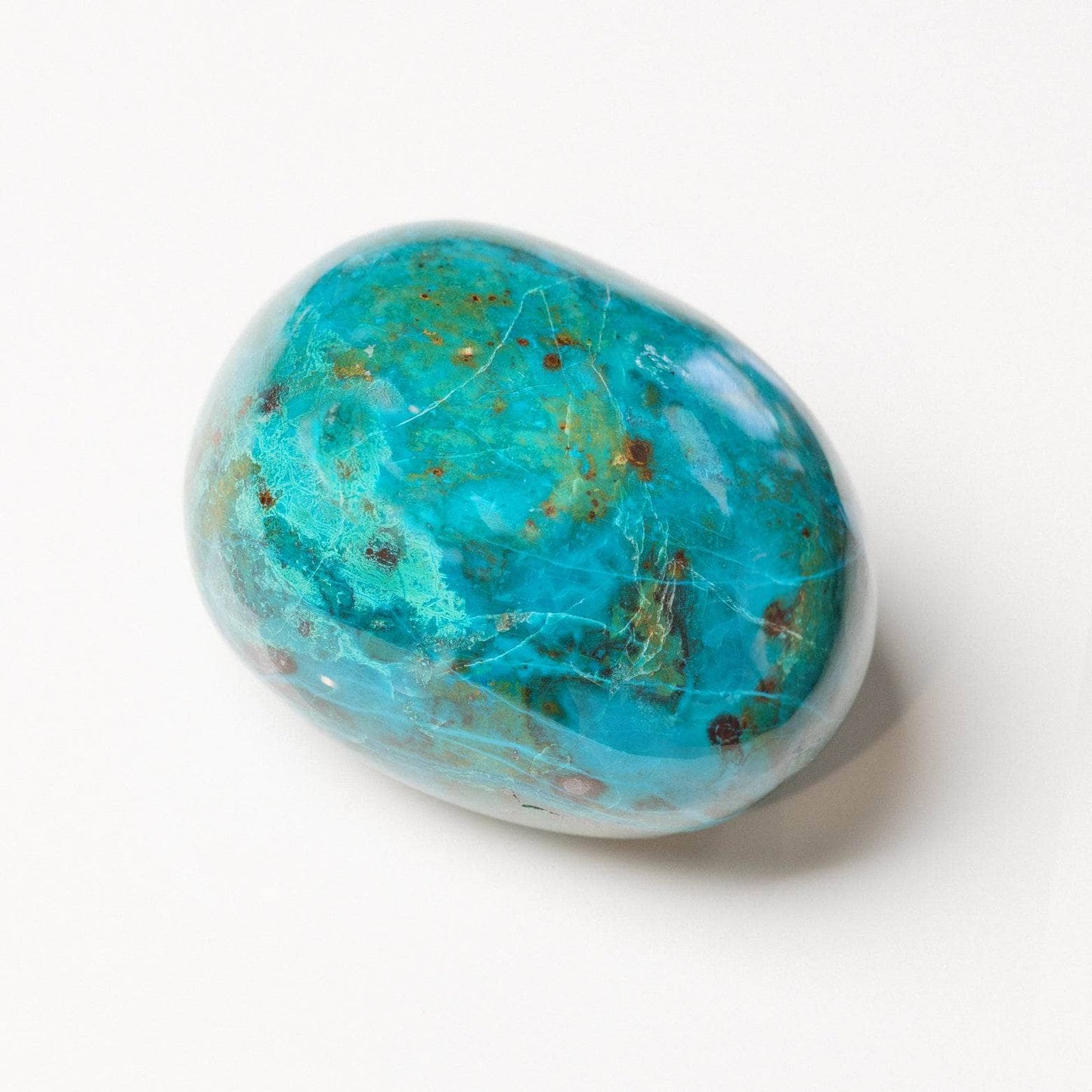 Rare Peruvian Chrysocolla Palm Stone