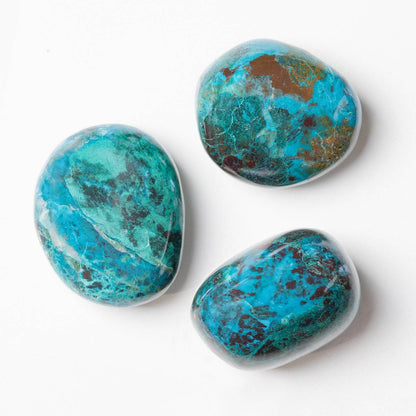 Rare Peruvian Chrysocolla Palm Stone