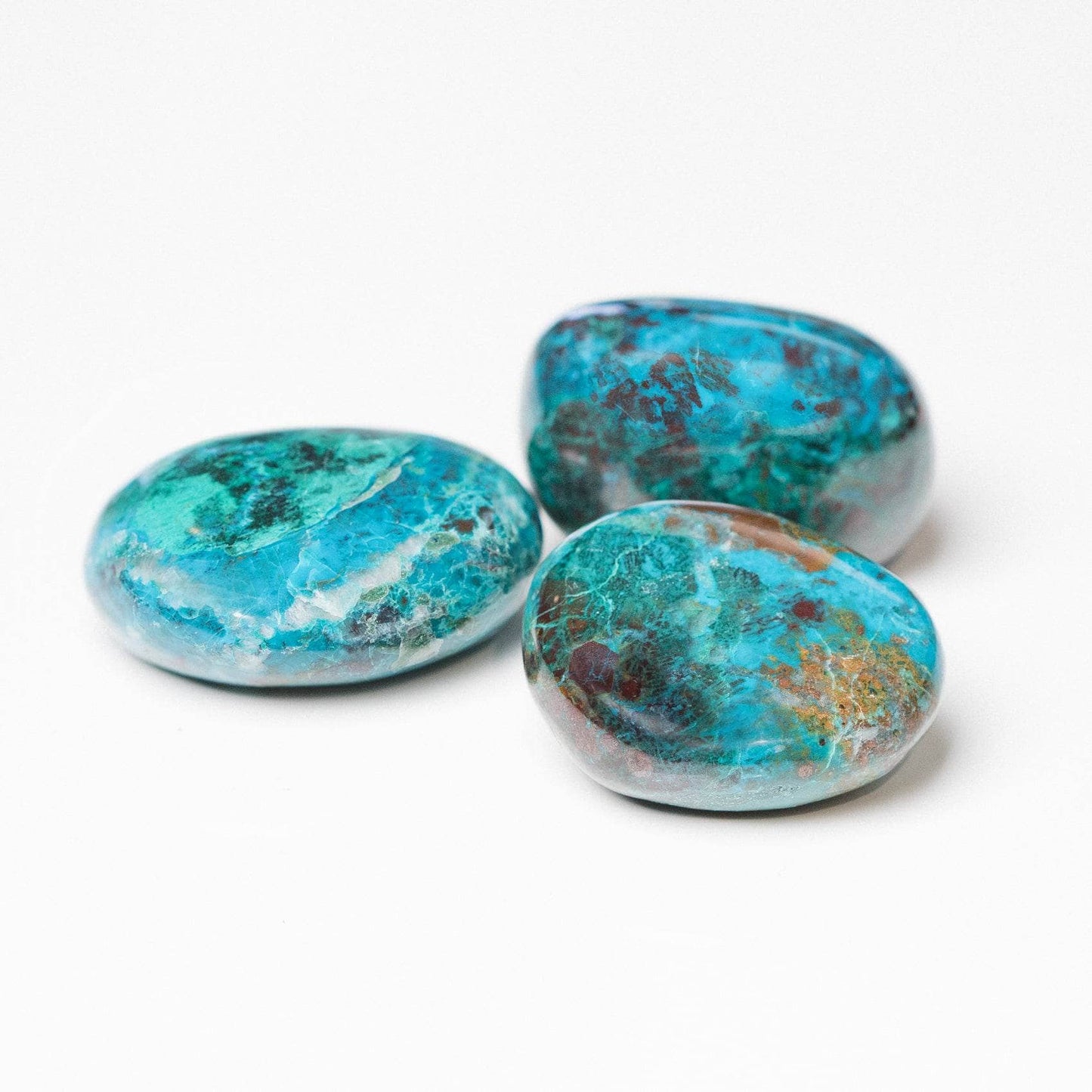 Rare Peruvian Chrysocolla Palm Stone