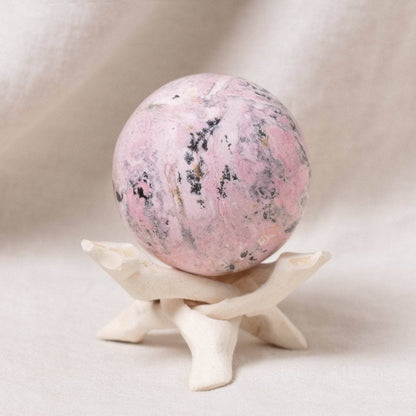 Peruvian Rhodonite Sphere with Tripod - AAA Premium Quality