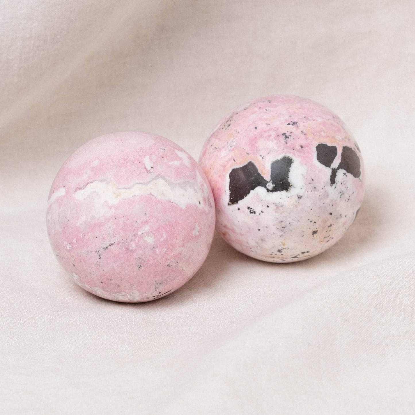 Peruvian Rhodonite Sphere with Tripod - AAA Premium Quality
