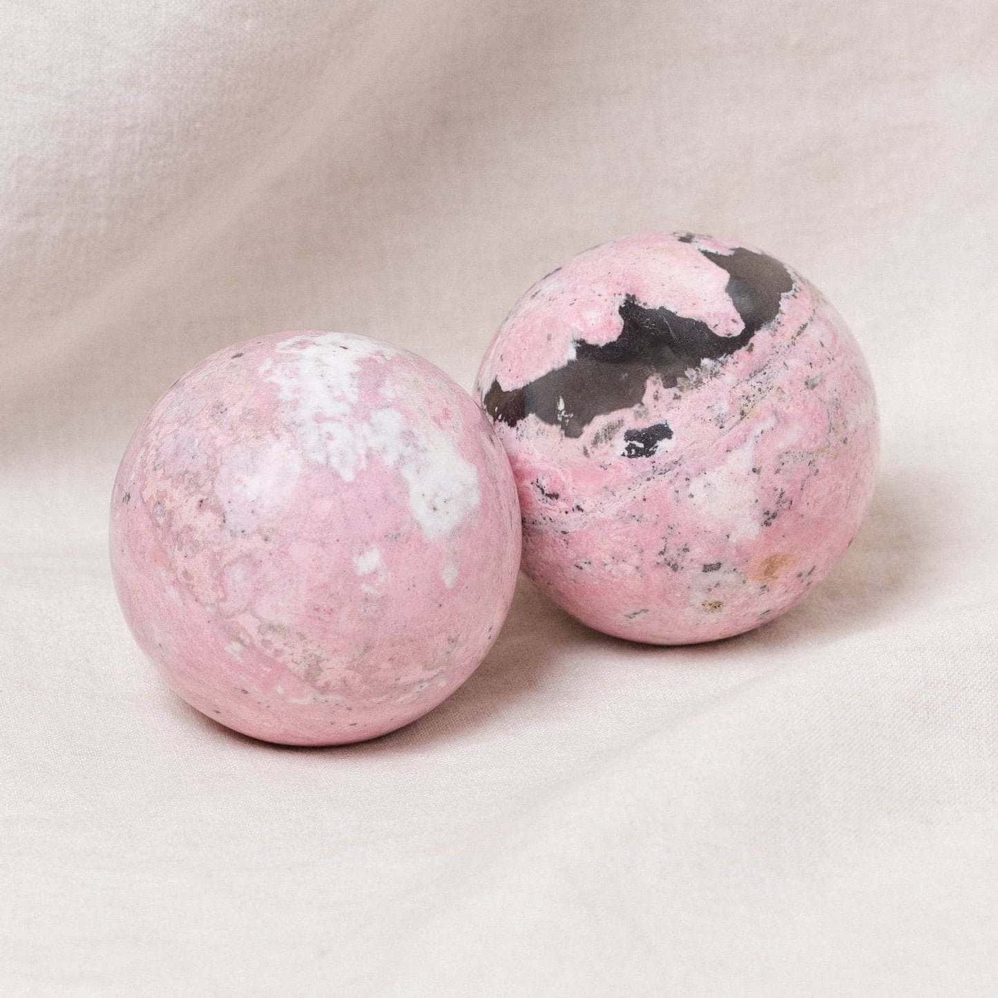 Peruvian Rhodonite Sphere with Tripod - AAA Premium Quality