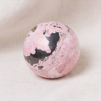 Peruvian Rhodonite Sphere with Tripod - AAA Premium Quality