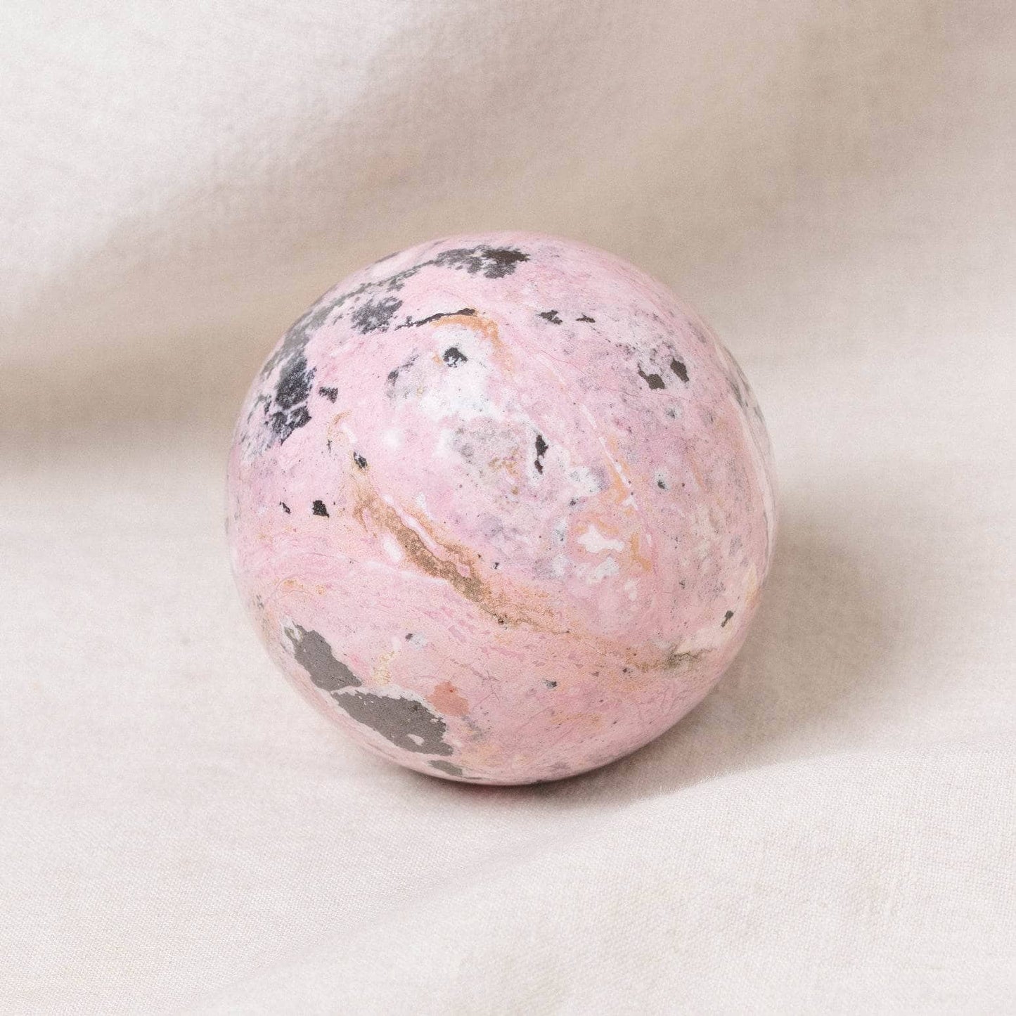 Peruvian Rhodonite Sphere with Tripod - AAA Premium Quality