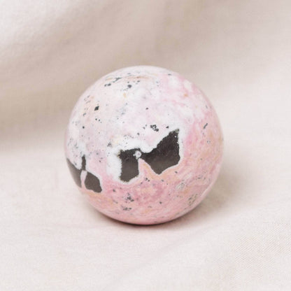 Peruvian Rhodonite Sphere with Tripod - AAA Premium Quality