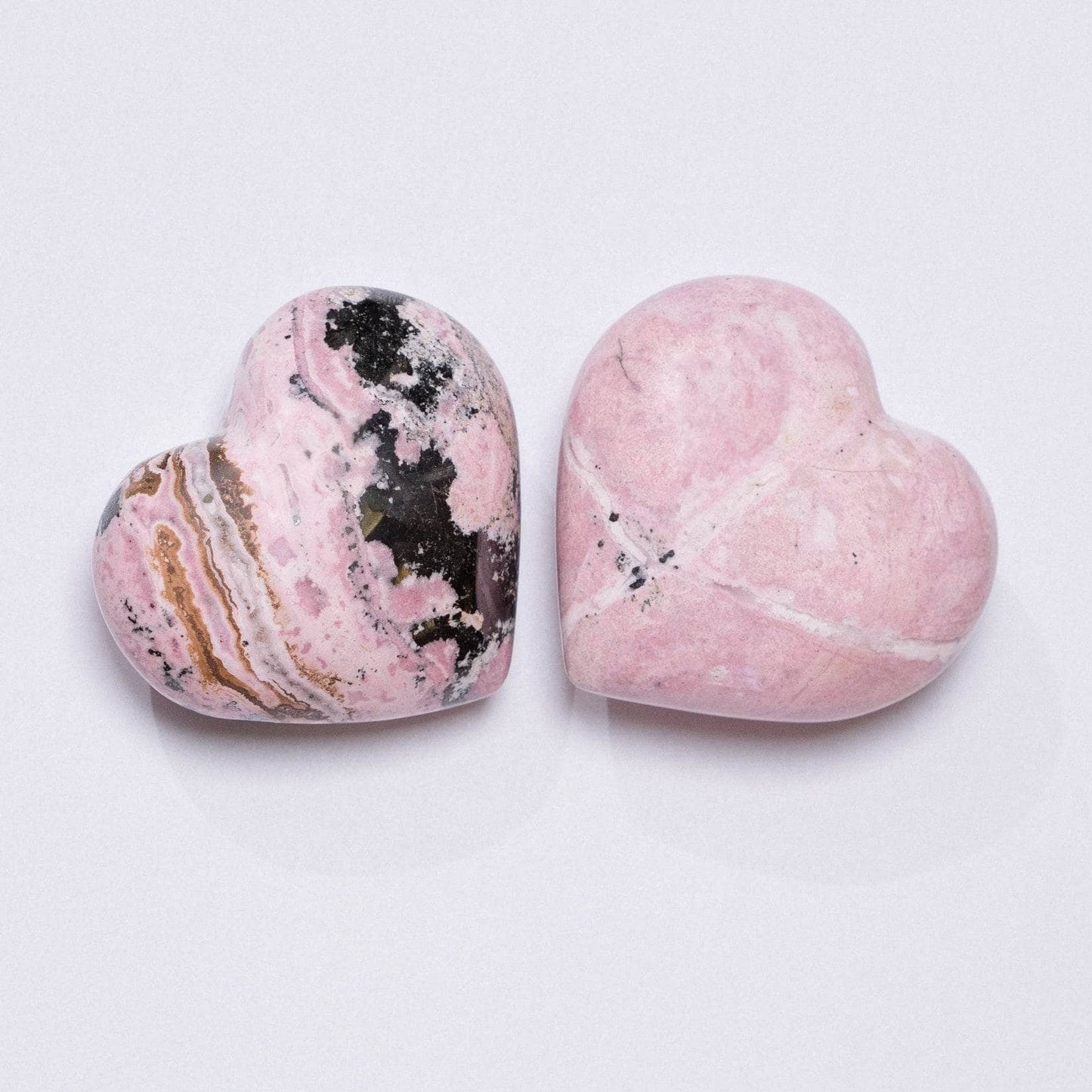 Peruvian Rhodonite Hearts - AAA Premium Quality