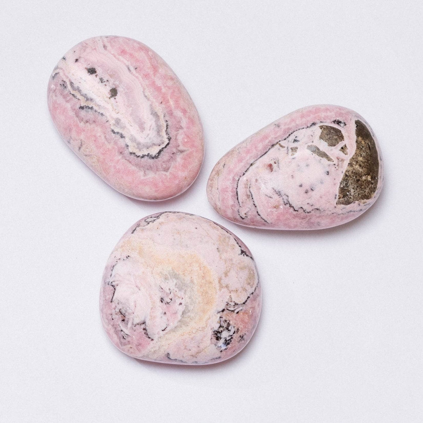 Peruvian Rhodochrosite Palm Stones - AAA Premium Quality