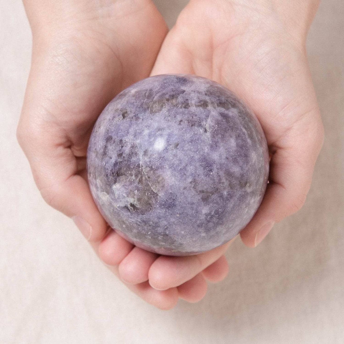 Lepidolite Sphere with Tripod - AAA Premium Quality