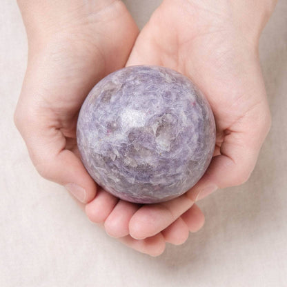 Lepidolite Sphere with Tripod - AAA Premium Quality