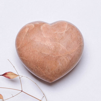 Peach Moonstone Hearts - AAA Premium Quality