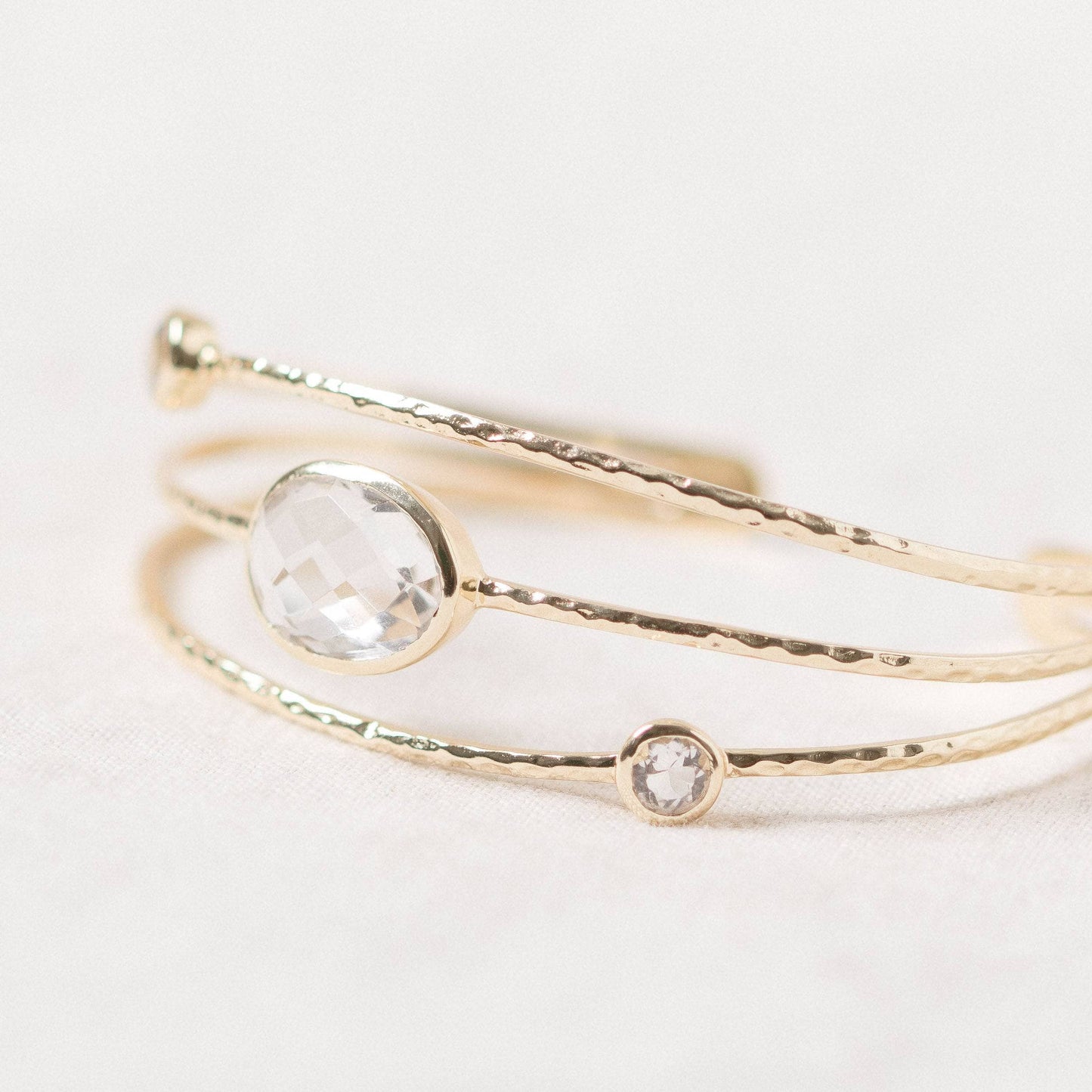 Herkimer Diamond Gold Bracelet