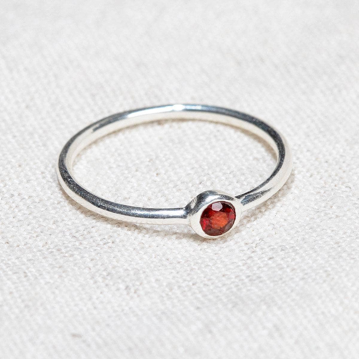 Garnet Silver or Gold Ring
