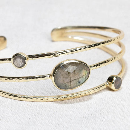 Labradorite Gold or Silver Bracelet