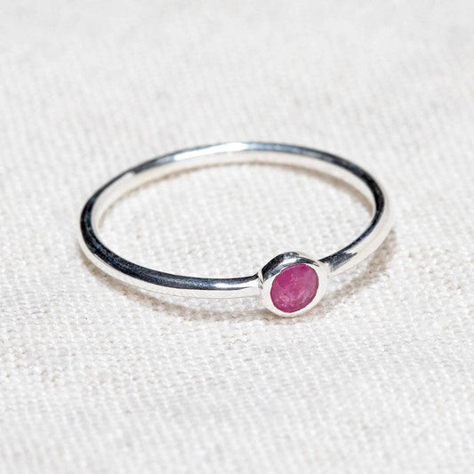 Ruby Silver or Gold Ring