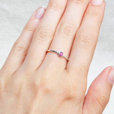 Ruby Silver or Gold Ring