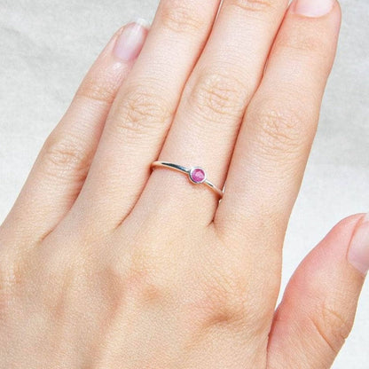 Ruby Silver or Gold Ring