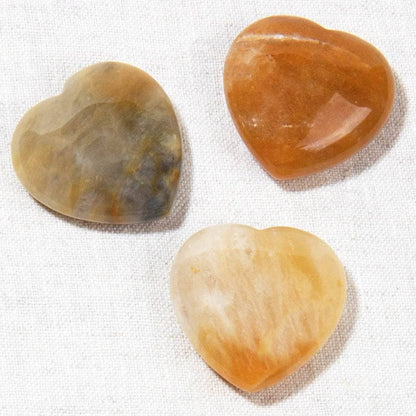 Yellow Jade Mini Heart Set