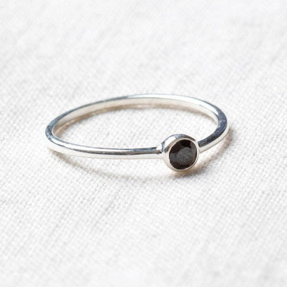 Black Tourmaline Silver, Gold or Rose Gold Ring