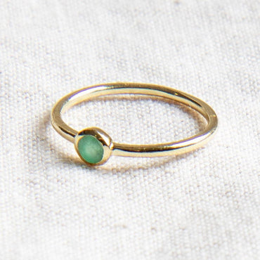 Emerald Silver or Gold  Ring