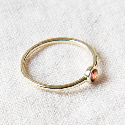 Garnet Silver or Gold Ring