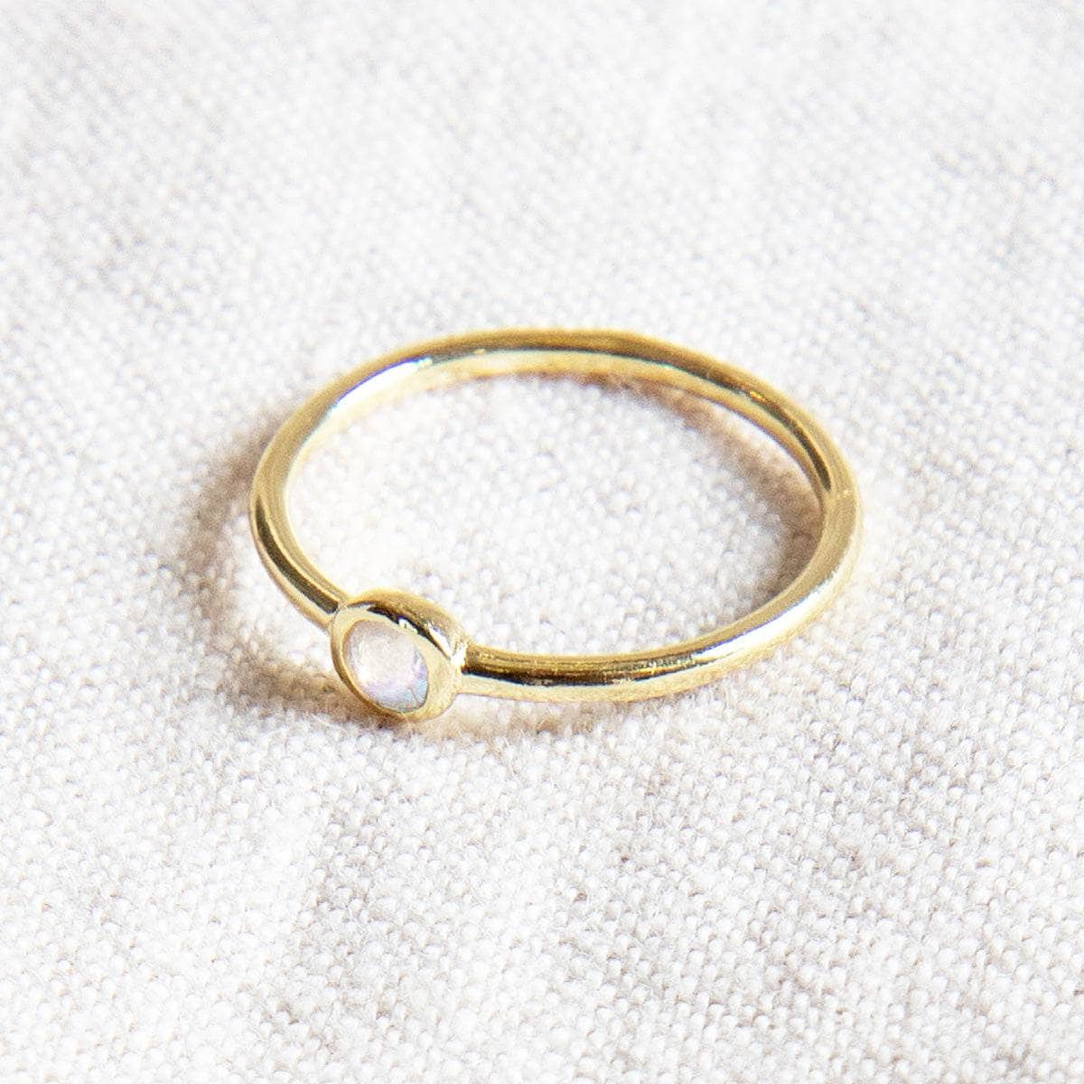 Rainbow Moonstone Silver, Gold or Rose Gold Ring