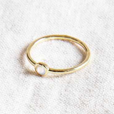 Rainbow Moonstone Silver, Gold or Rose Gold Ring