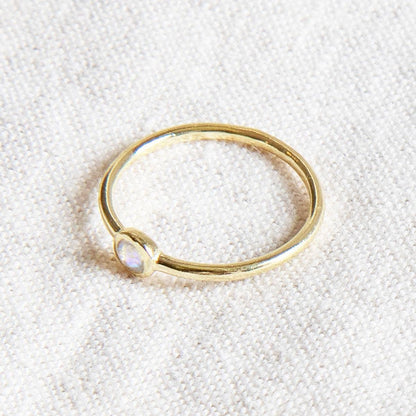 Rainbow Moonstone Silver, Gold or Rose Gold Ring