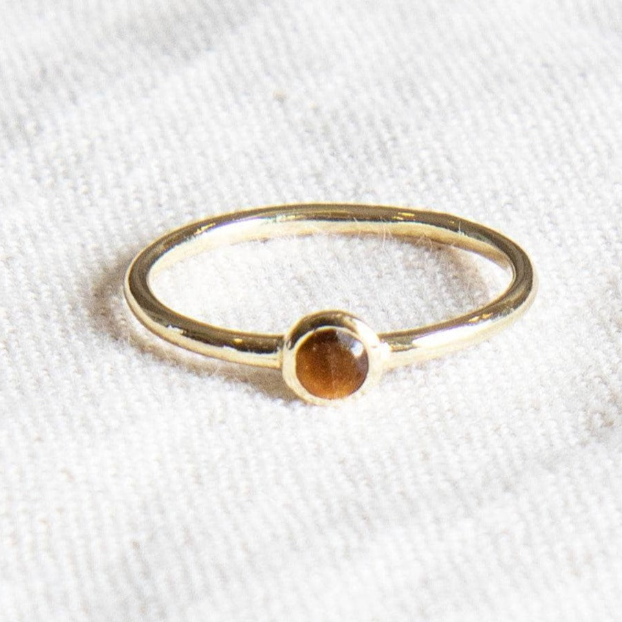 Tiger Eye Silver or Gold Ring