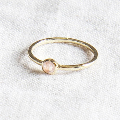 Rose Quartz Silver or Gold Ring